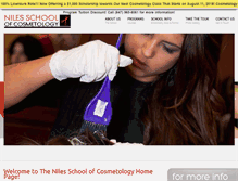 Tablet Screenshot of nilesbeautyschool.com